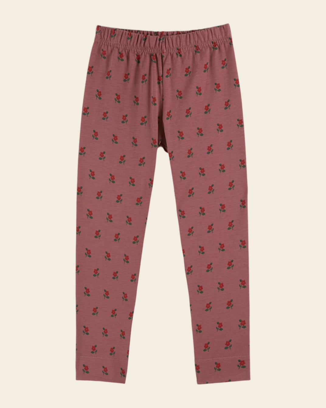 purple poppy print leggings