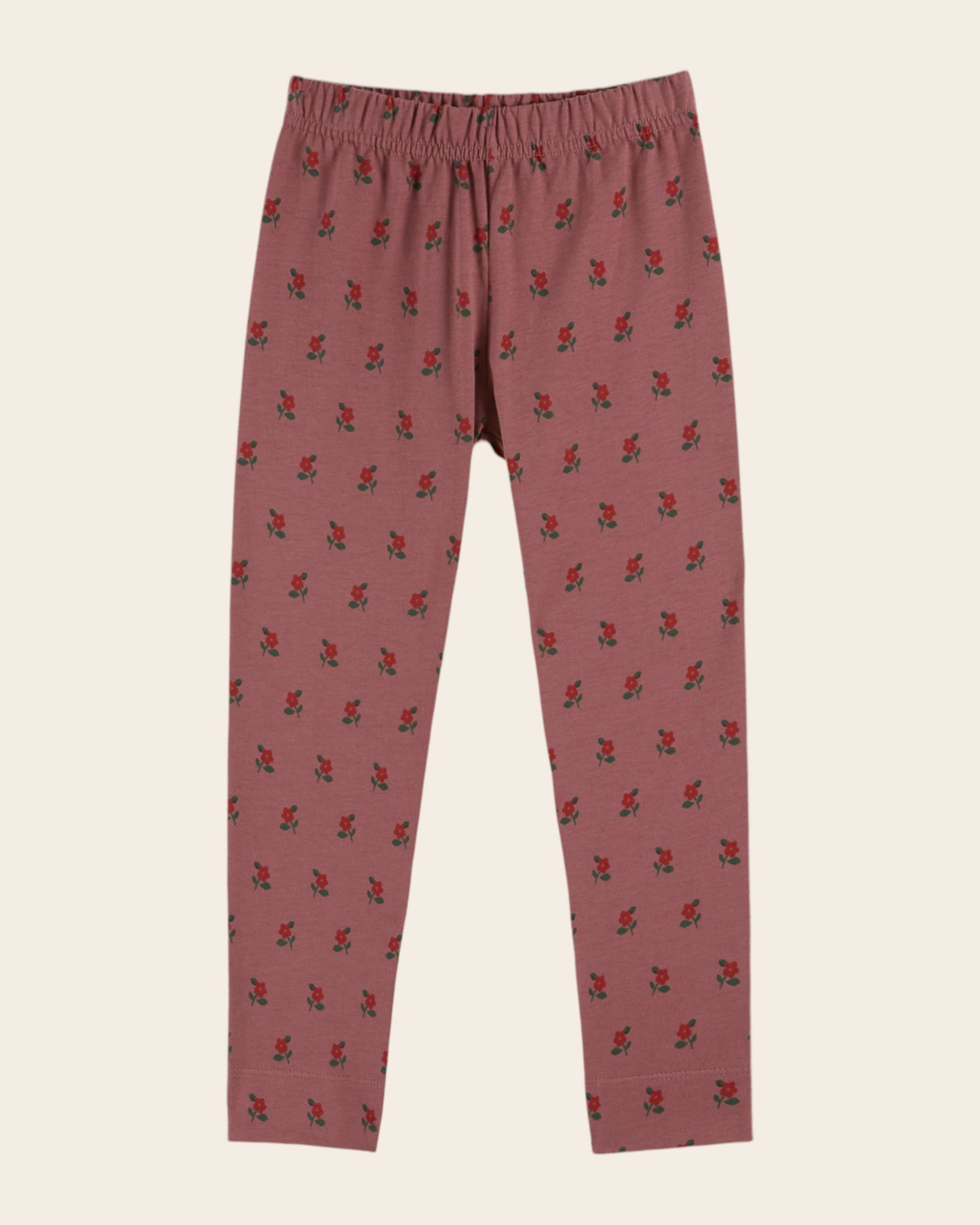 purple poppy print leggings