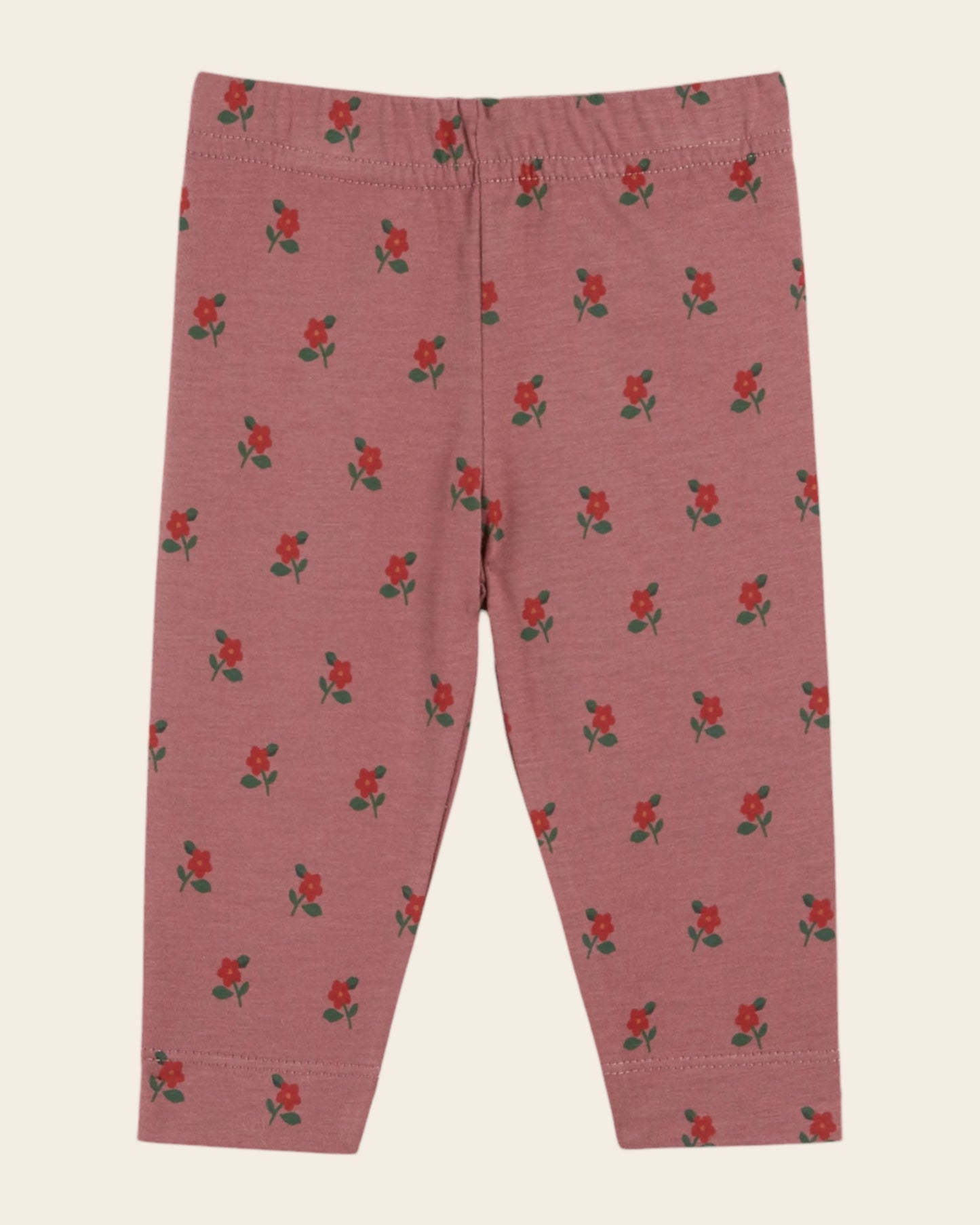 purple poppy print leggings