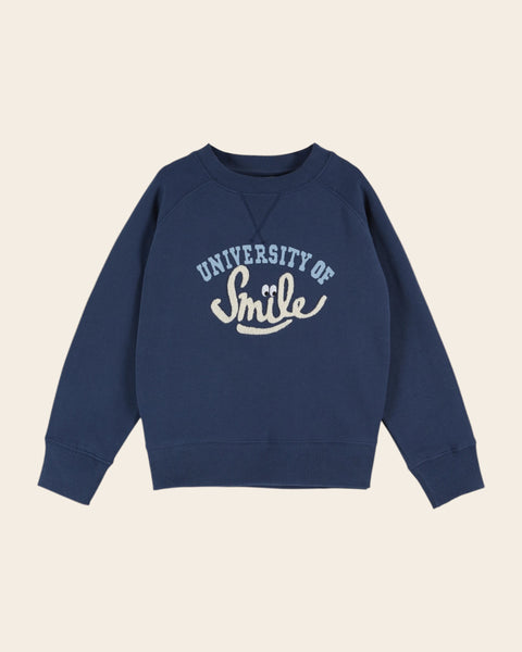 Sweat - University of smile coton bio bleu nuit