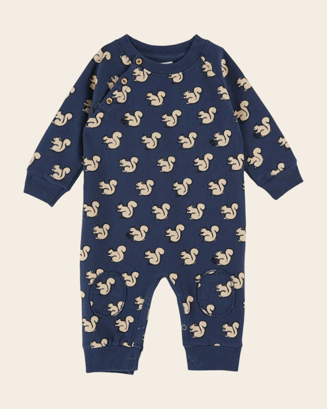 midnight squirrel fleece jumpsuit
