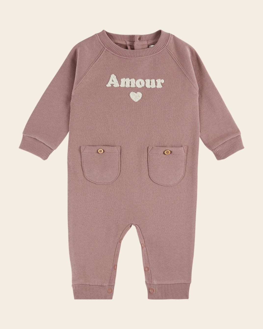 Combinaison Amour coton bio figue