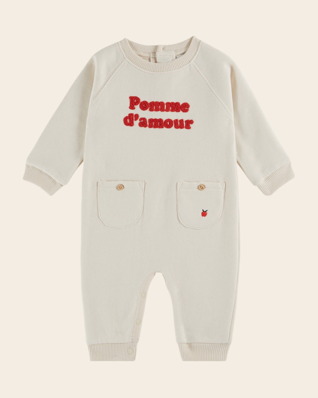Combinaison Pomme d'amour coton bio crème