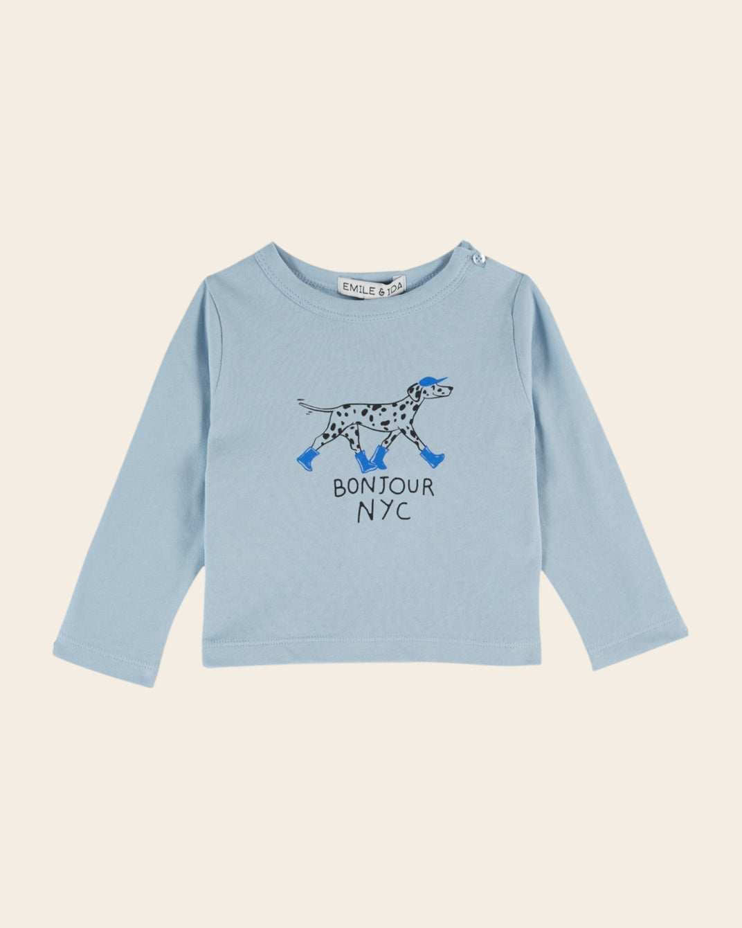 T-shirt dalmatien coton bio ciel