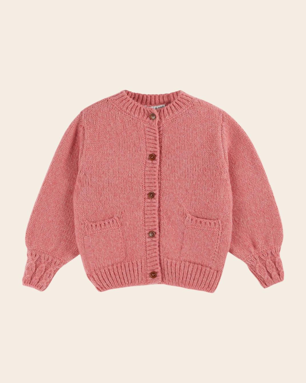 pink cuddly cardigan