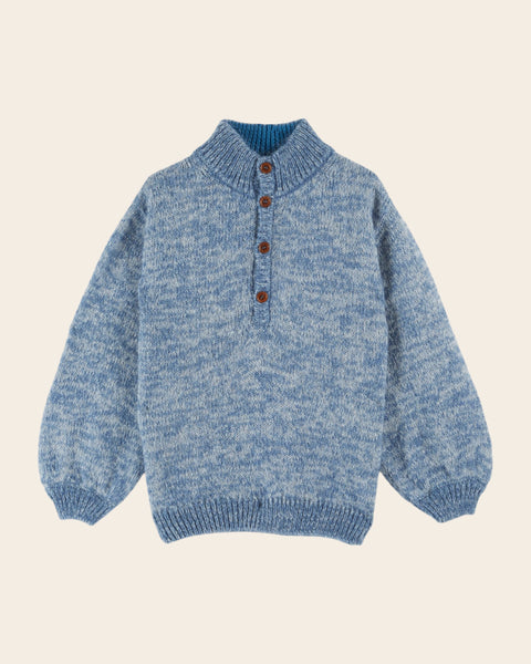 Pull - Camioneur bleu chiné