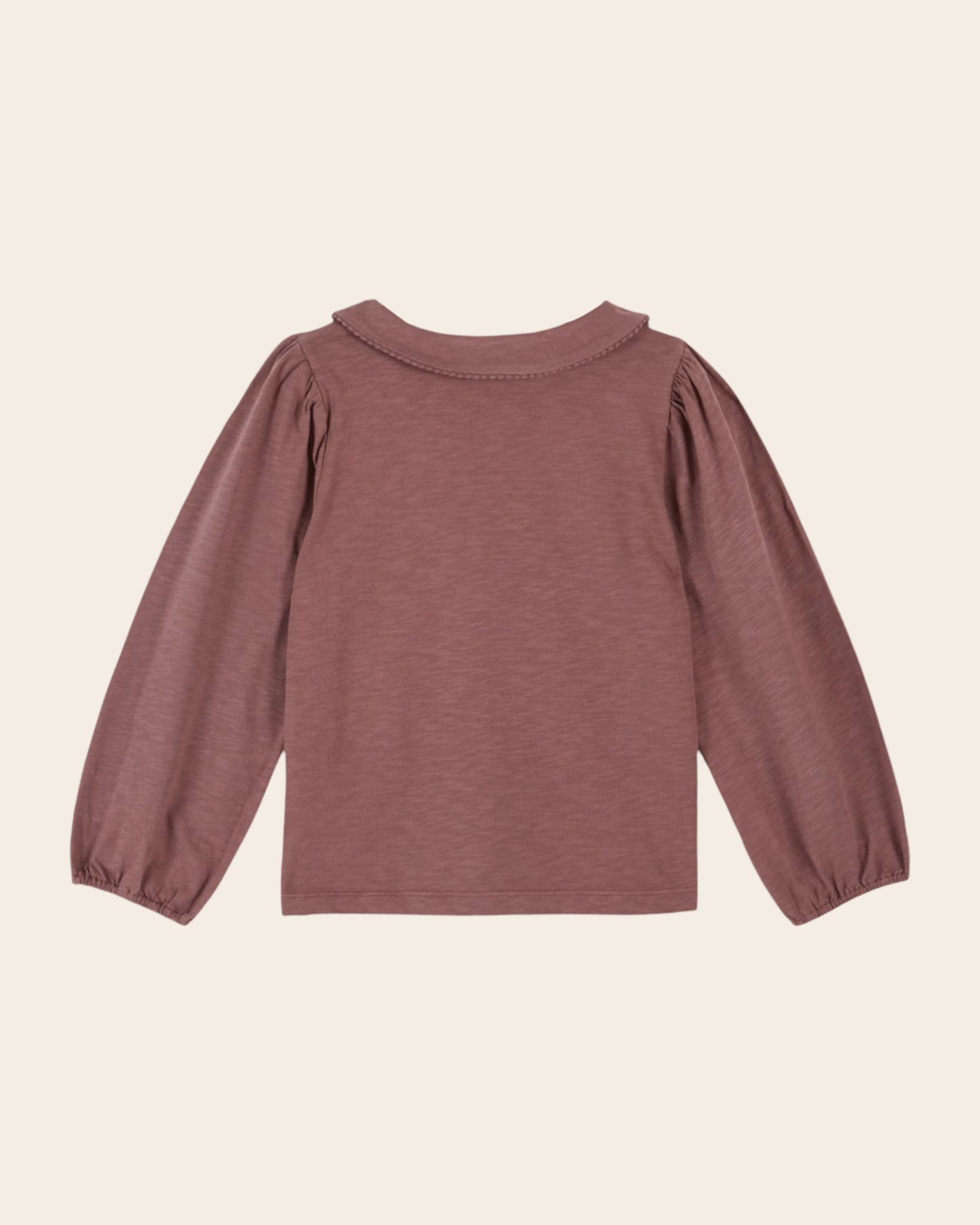 T-shirt col noeud coton bio violine