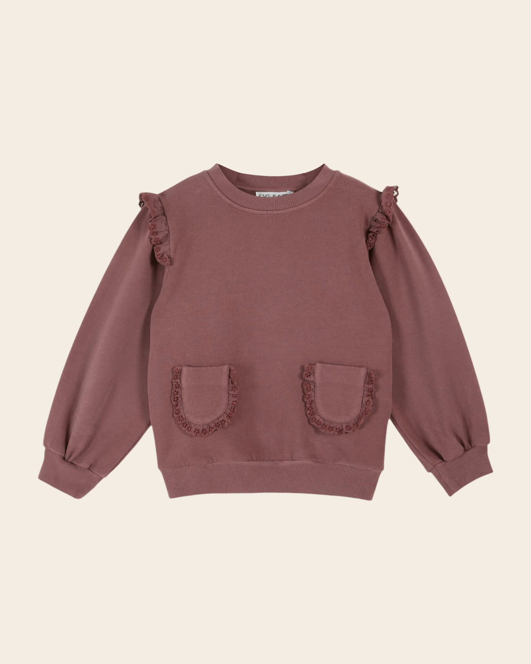 Sweat volanté coton bio violine