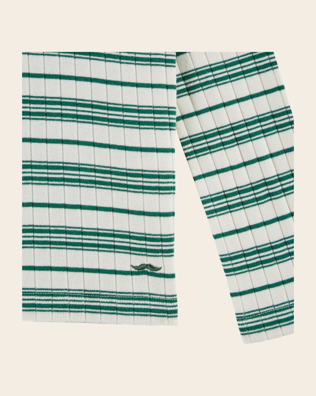 kiwi striped ribbed polo shirt