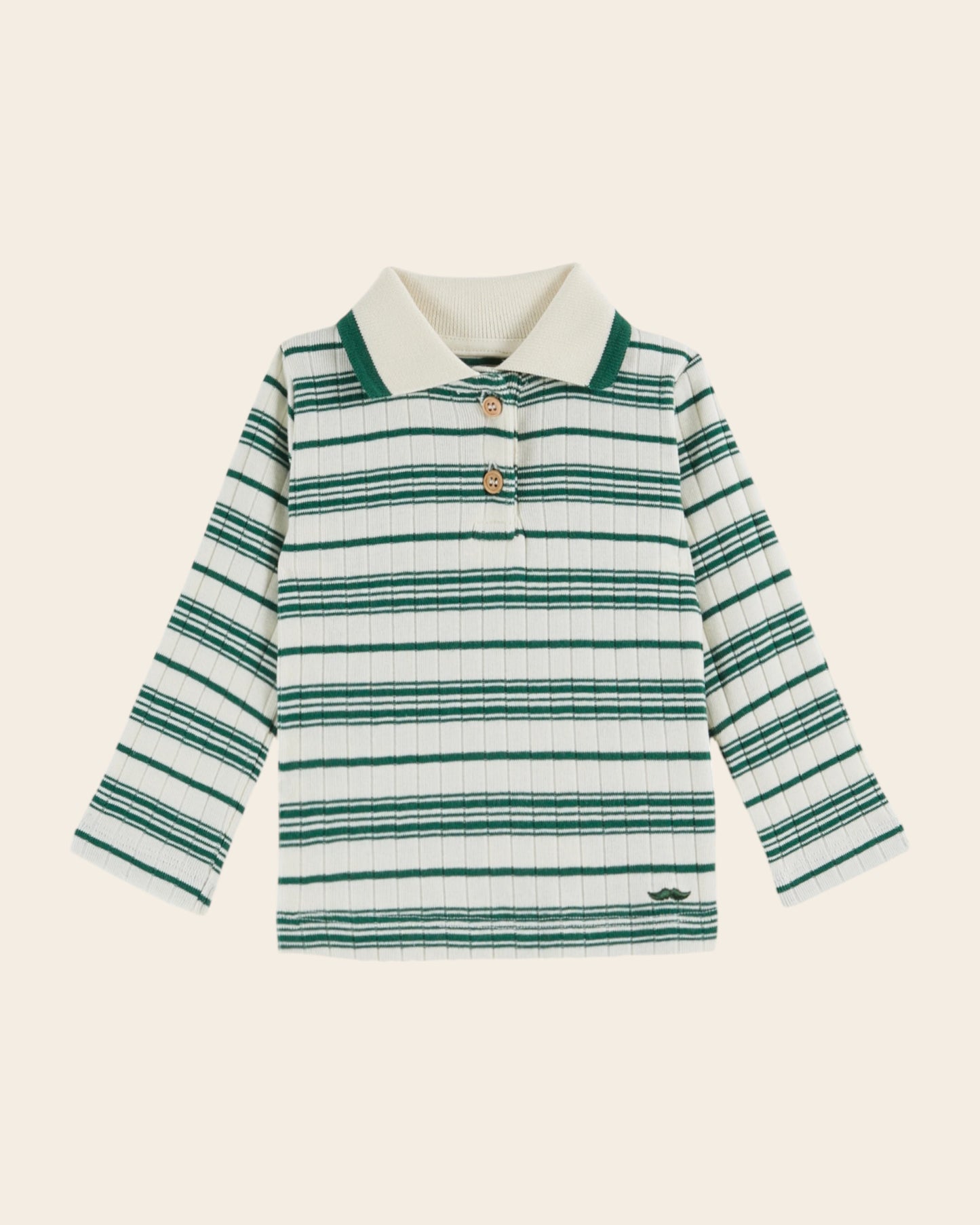 kiwi striped ribbed polo shirt