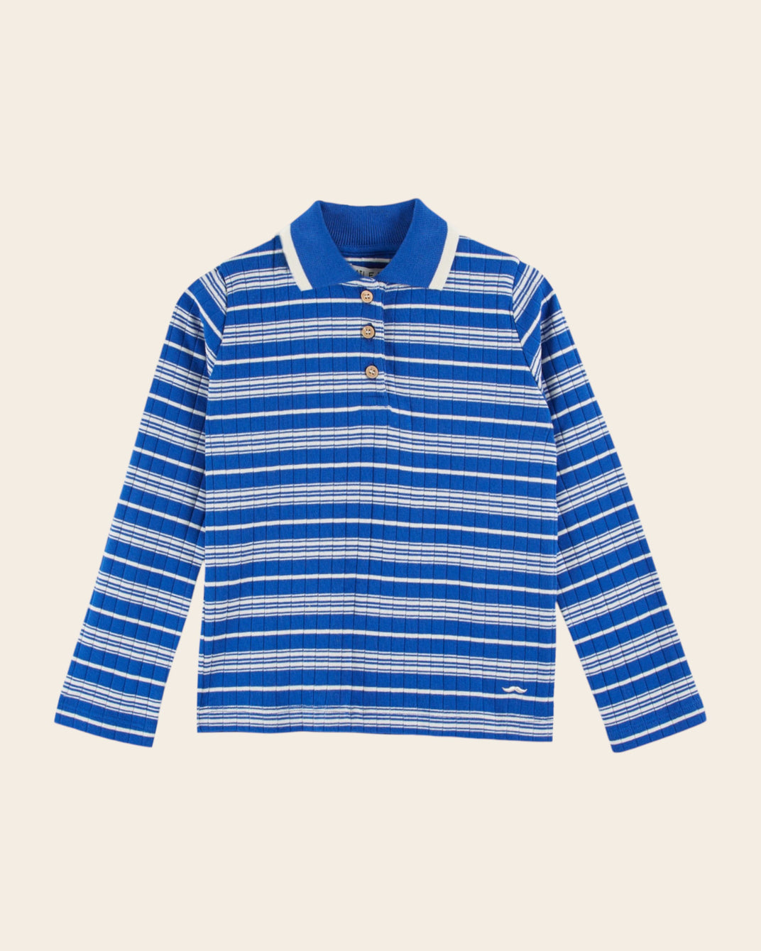 royal striped ribbed polo shirt