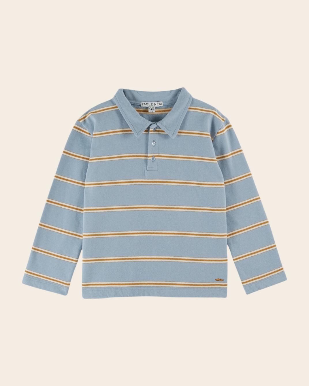 ice floe striped polo shirt