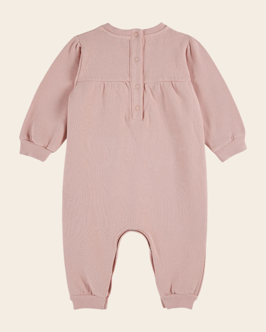 peony embroidered fleece jumpsuit