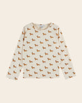 T-shirt teckels coton bio écru