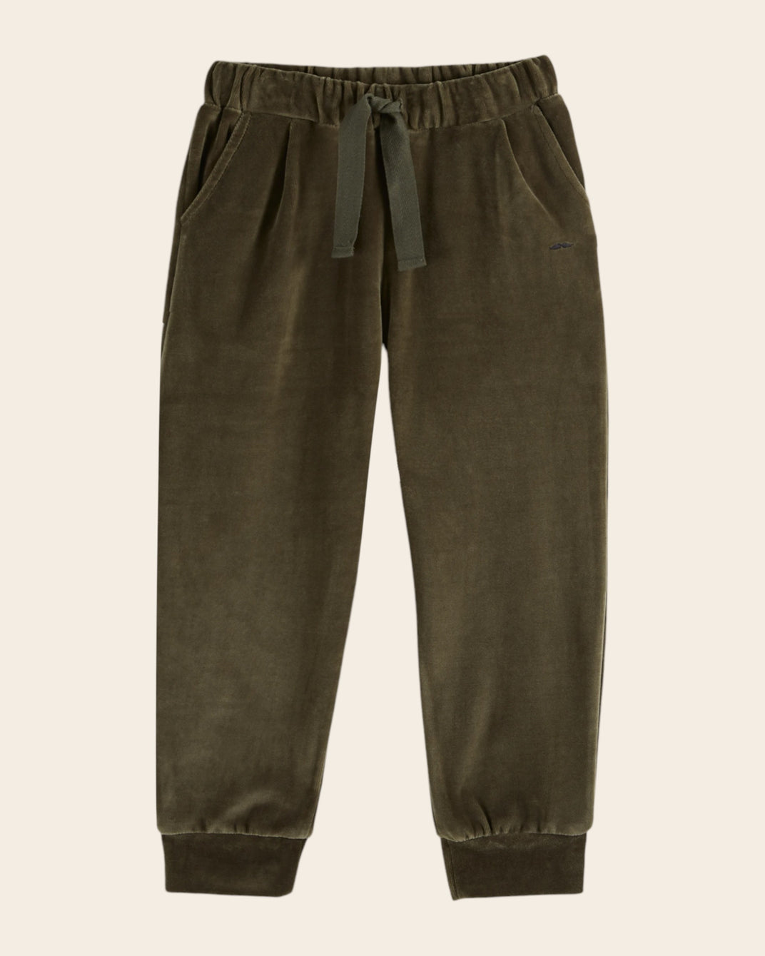 olive velvet joggers