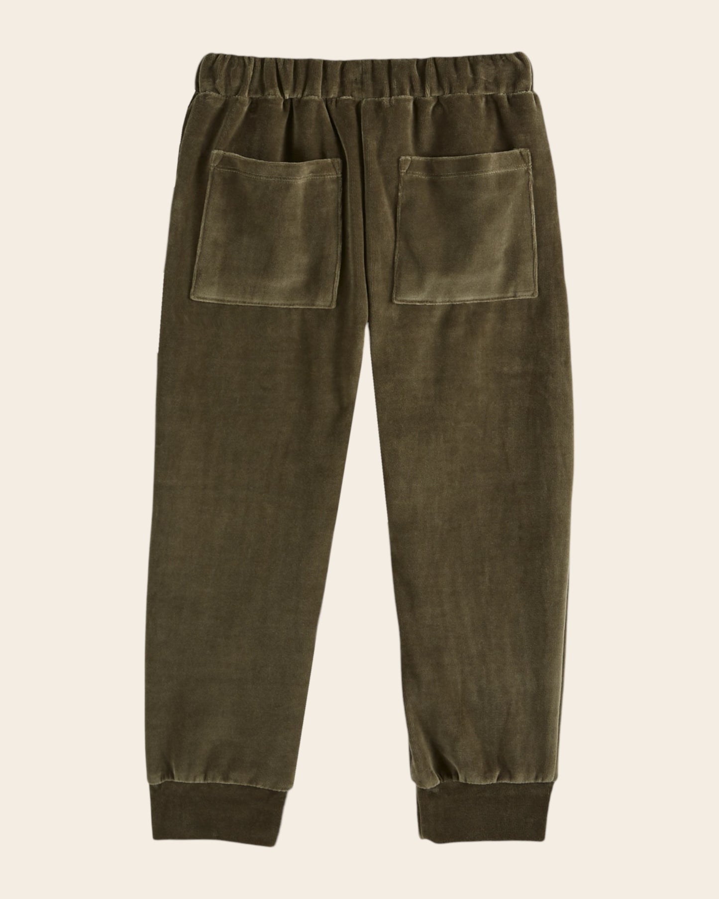 olive velvet joggers