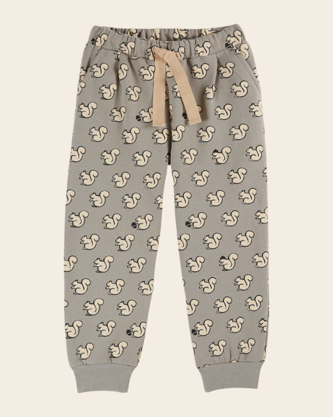 light gray squirrel ao print joggers