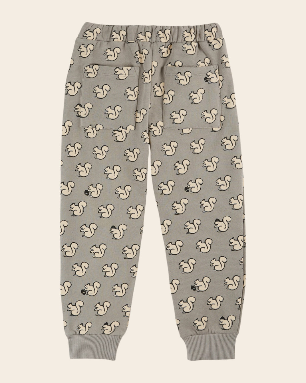 light gray squirrel ao print joggers