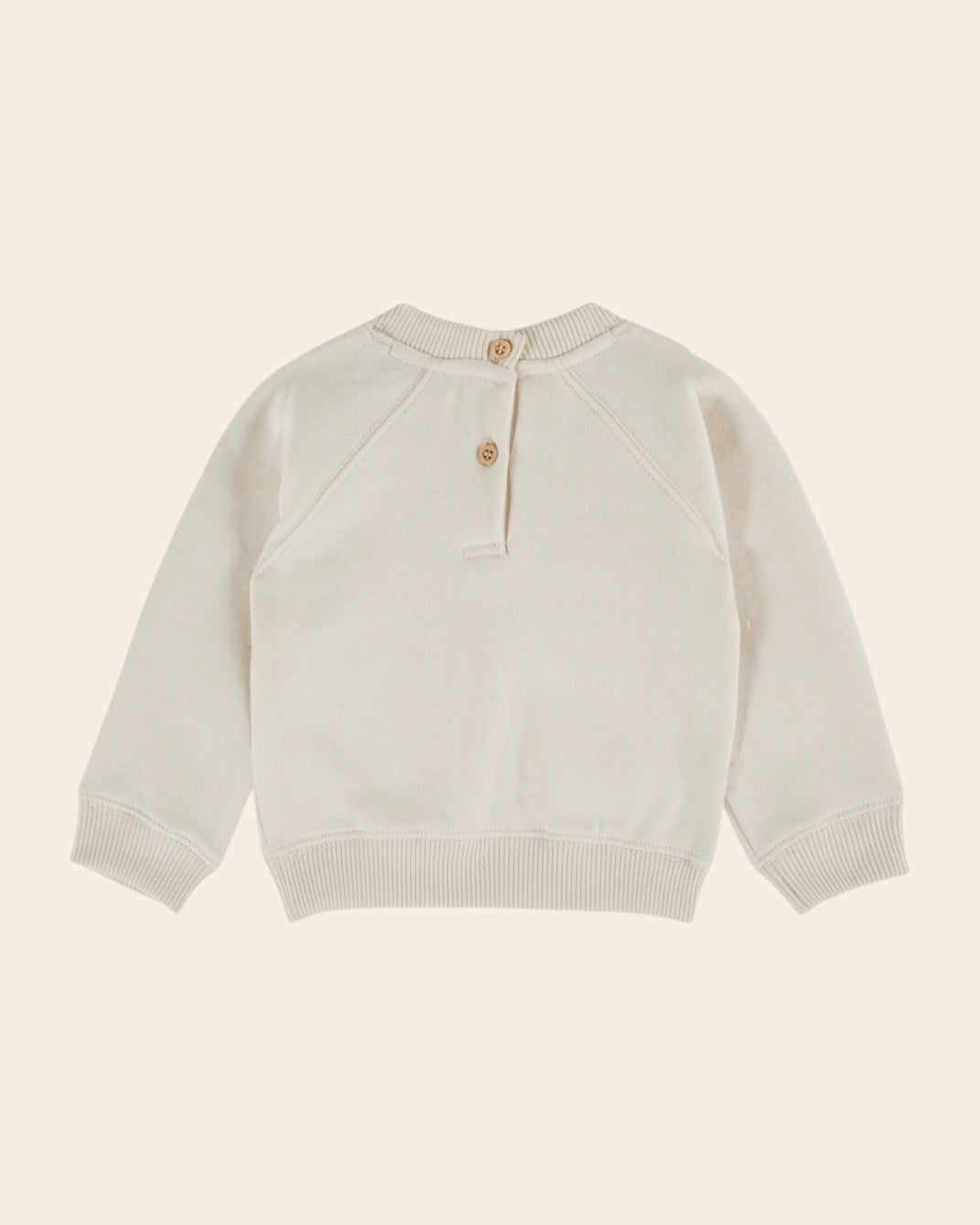 Sweat Pomme d'amour coton bio écru