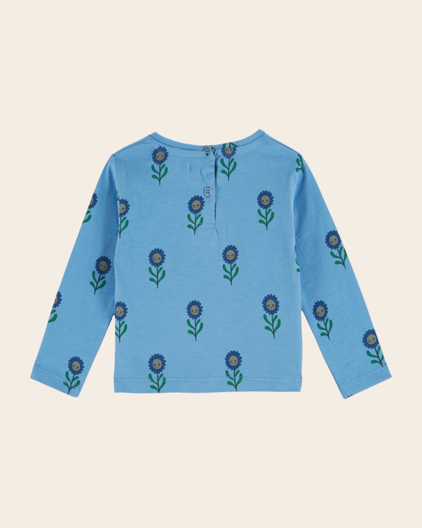 T-shirt coton bio marguerite bleu