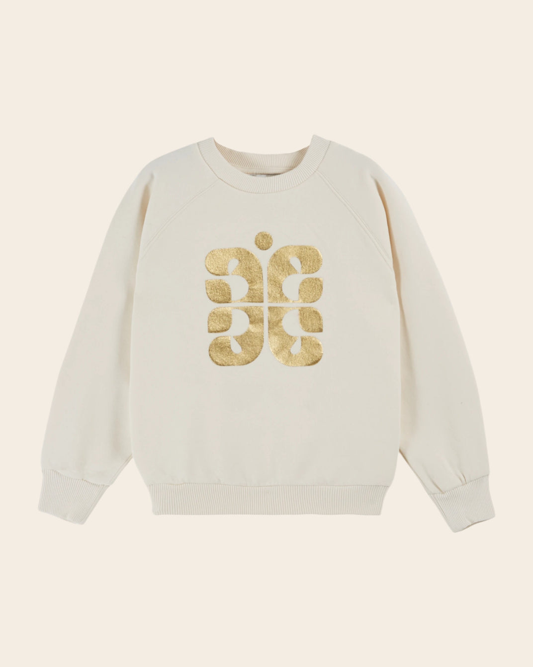 Sweat logo coton bio crème