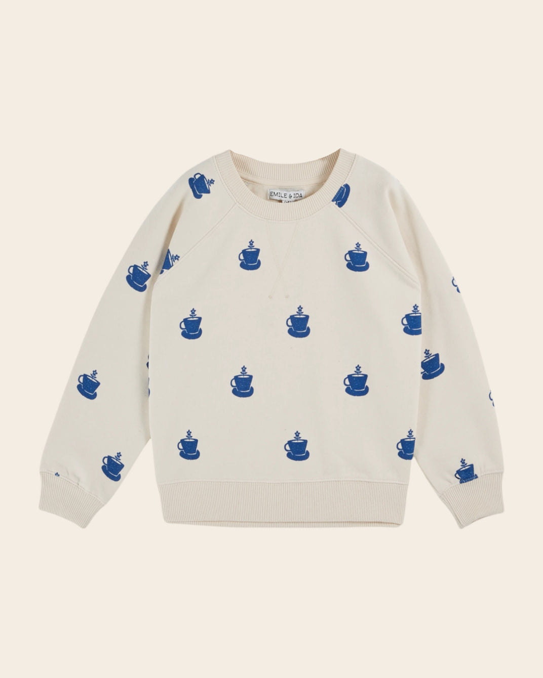 all-over printed sweatshirt with cups
