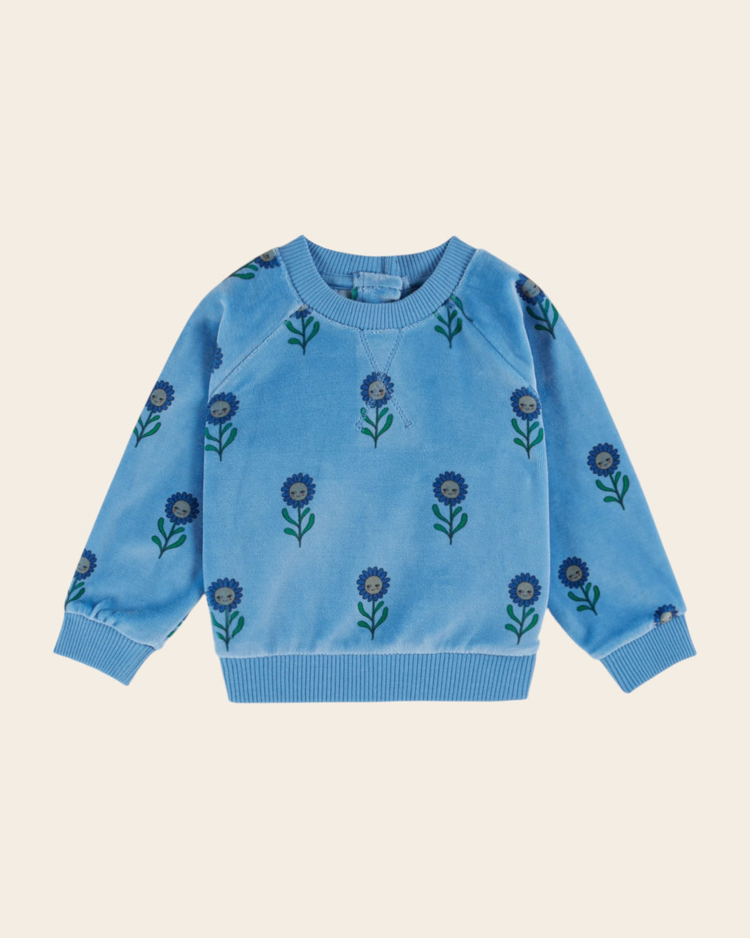 all-over margot velvet print sweatshirt