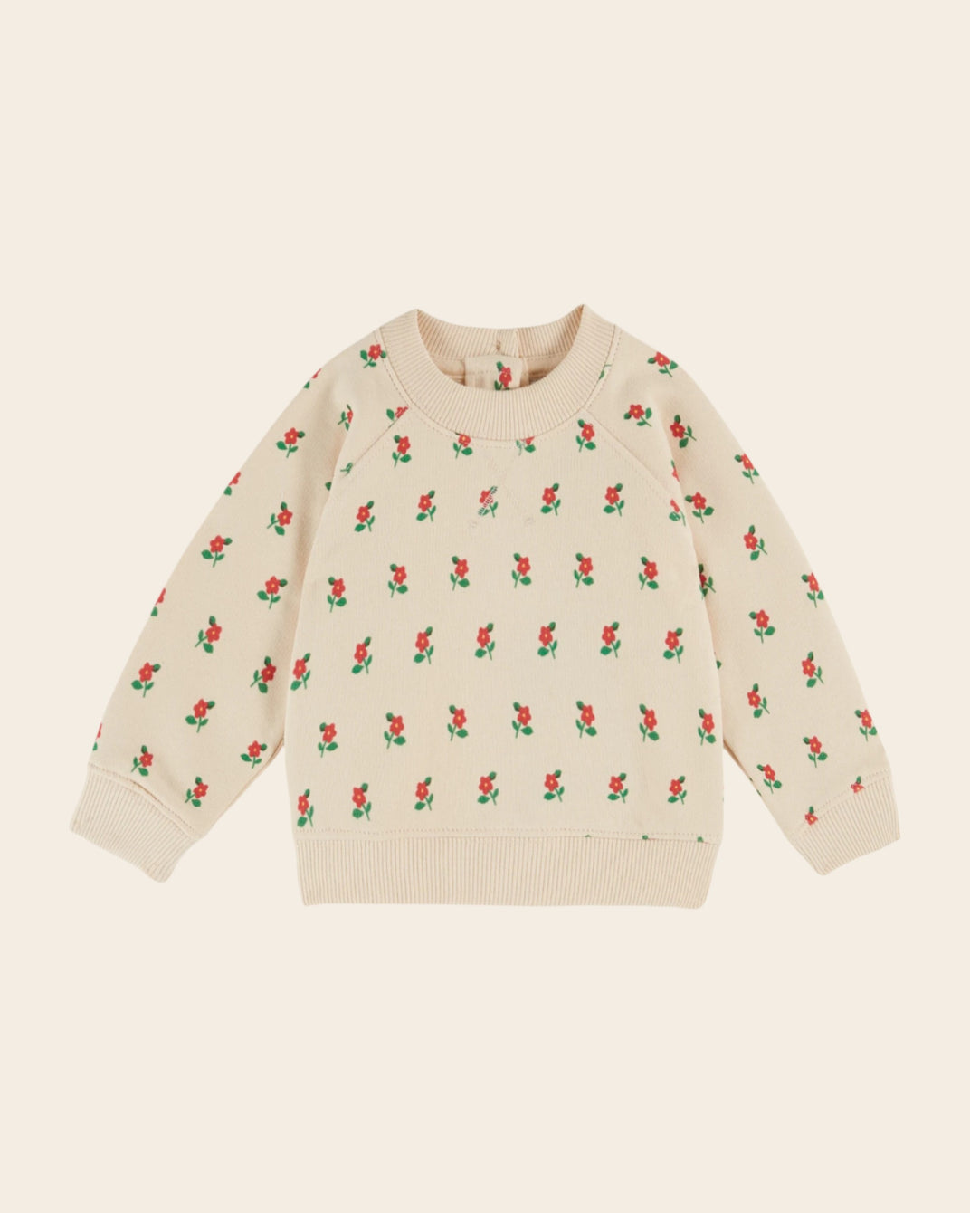 sweatshirt with all over poppy brioche print