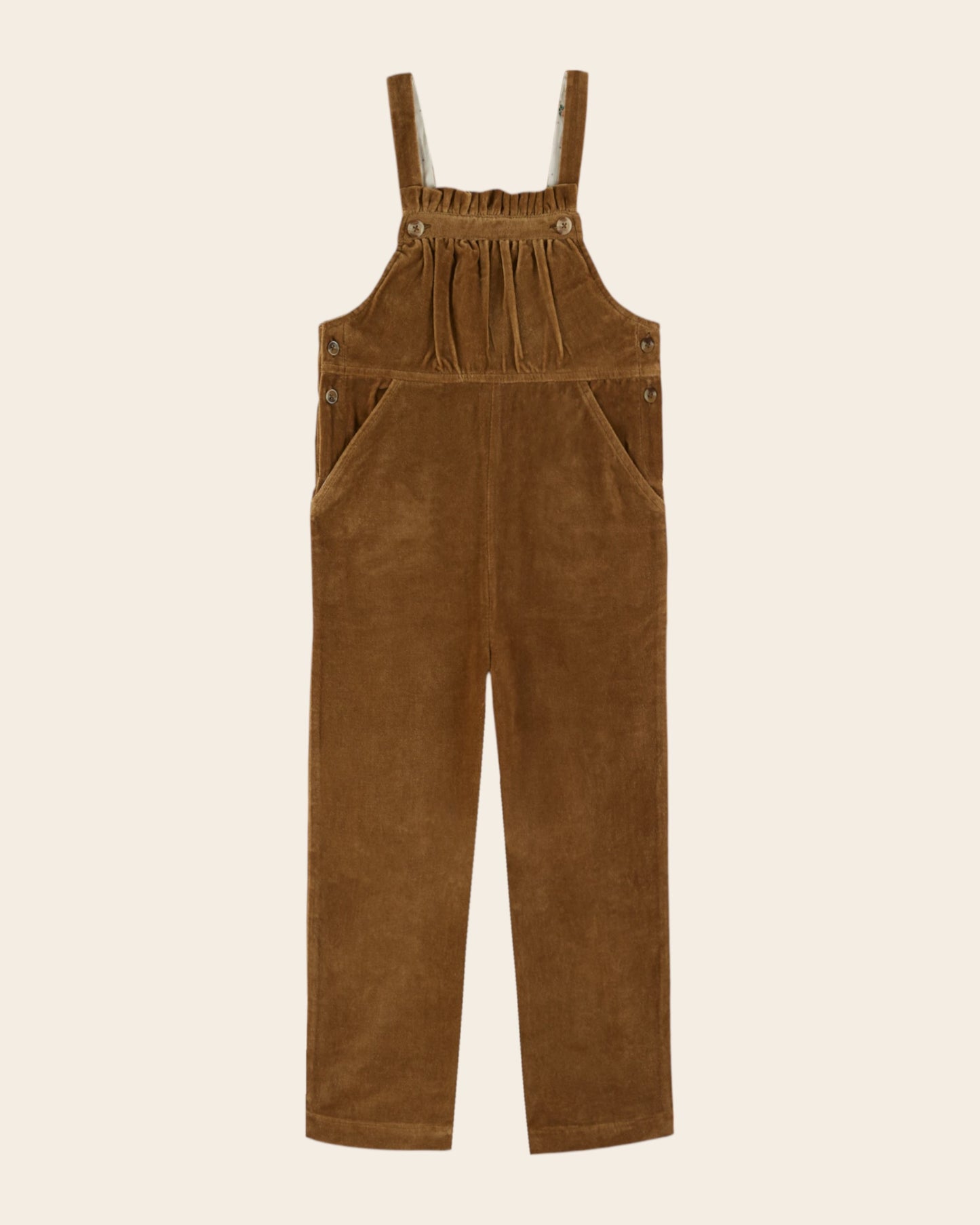 Salopette velours bronze
