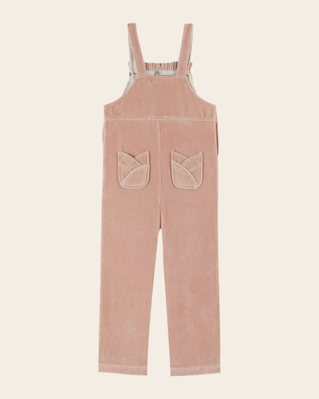 Salopette velours rose
