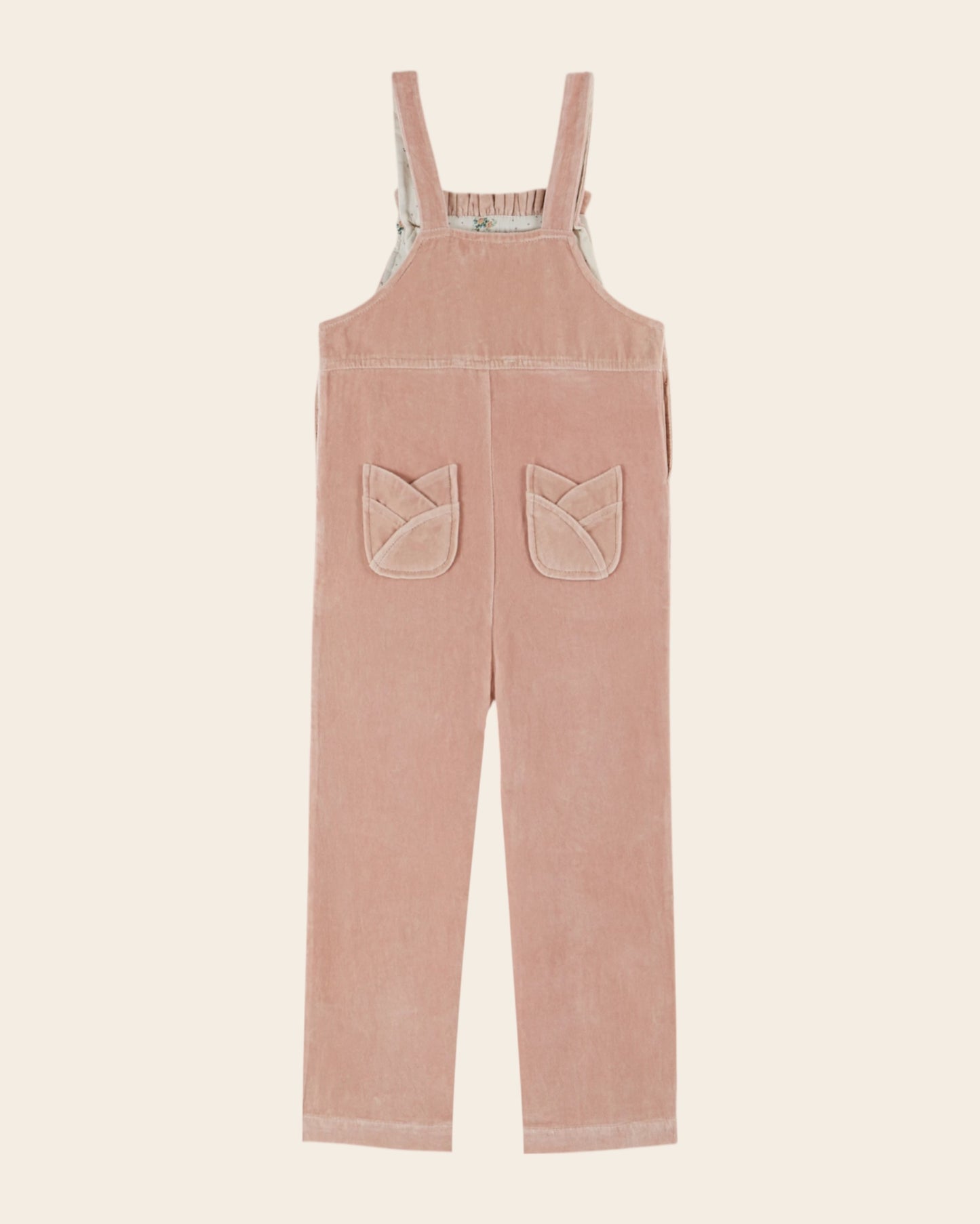 peony velvet overalls