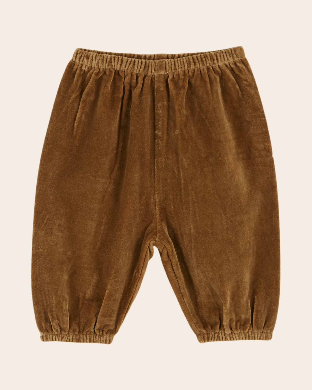 bronze velvet baby pants