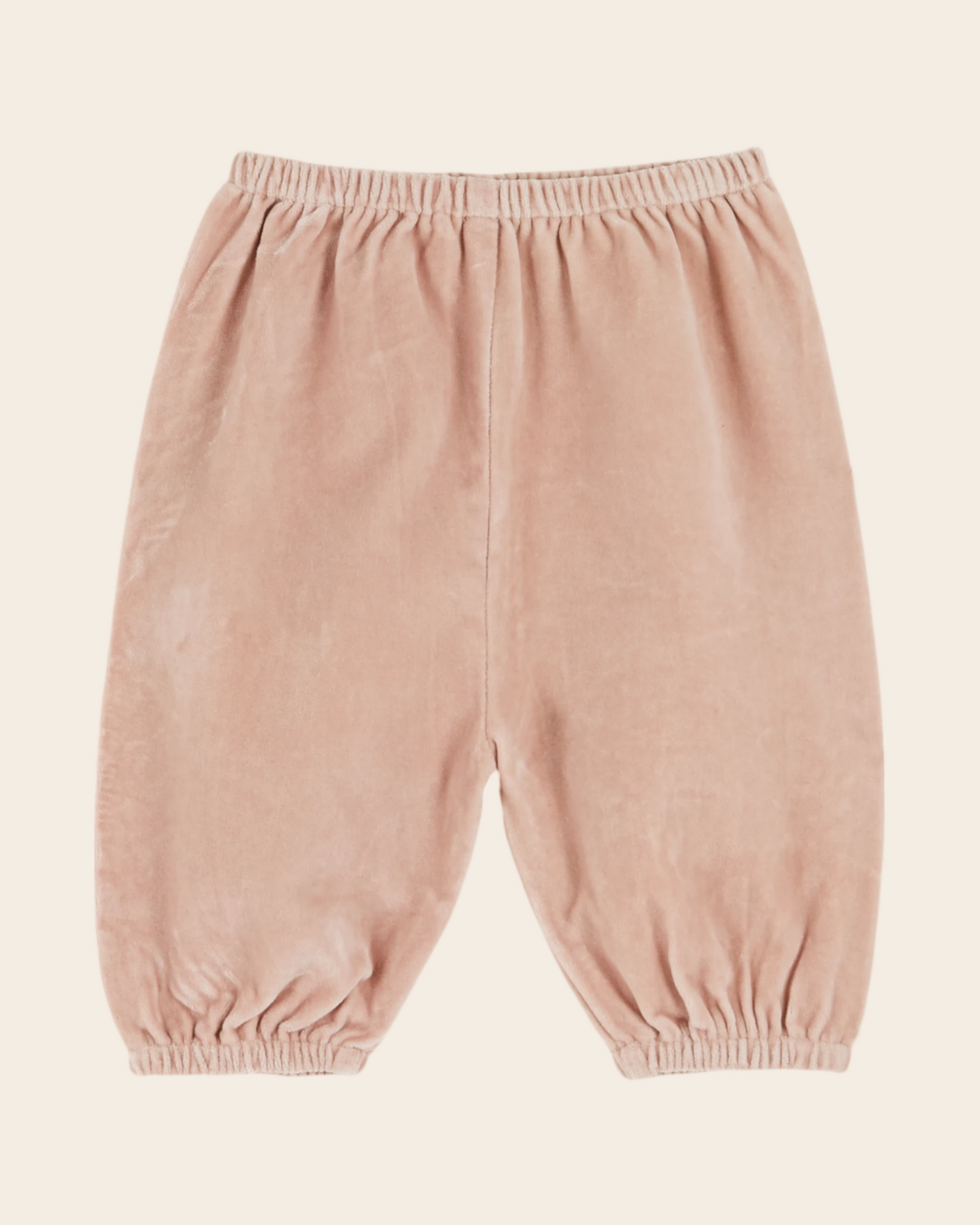 peony velvet baby pants