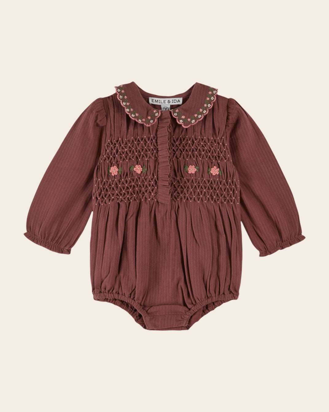 purple smocked combibloomer