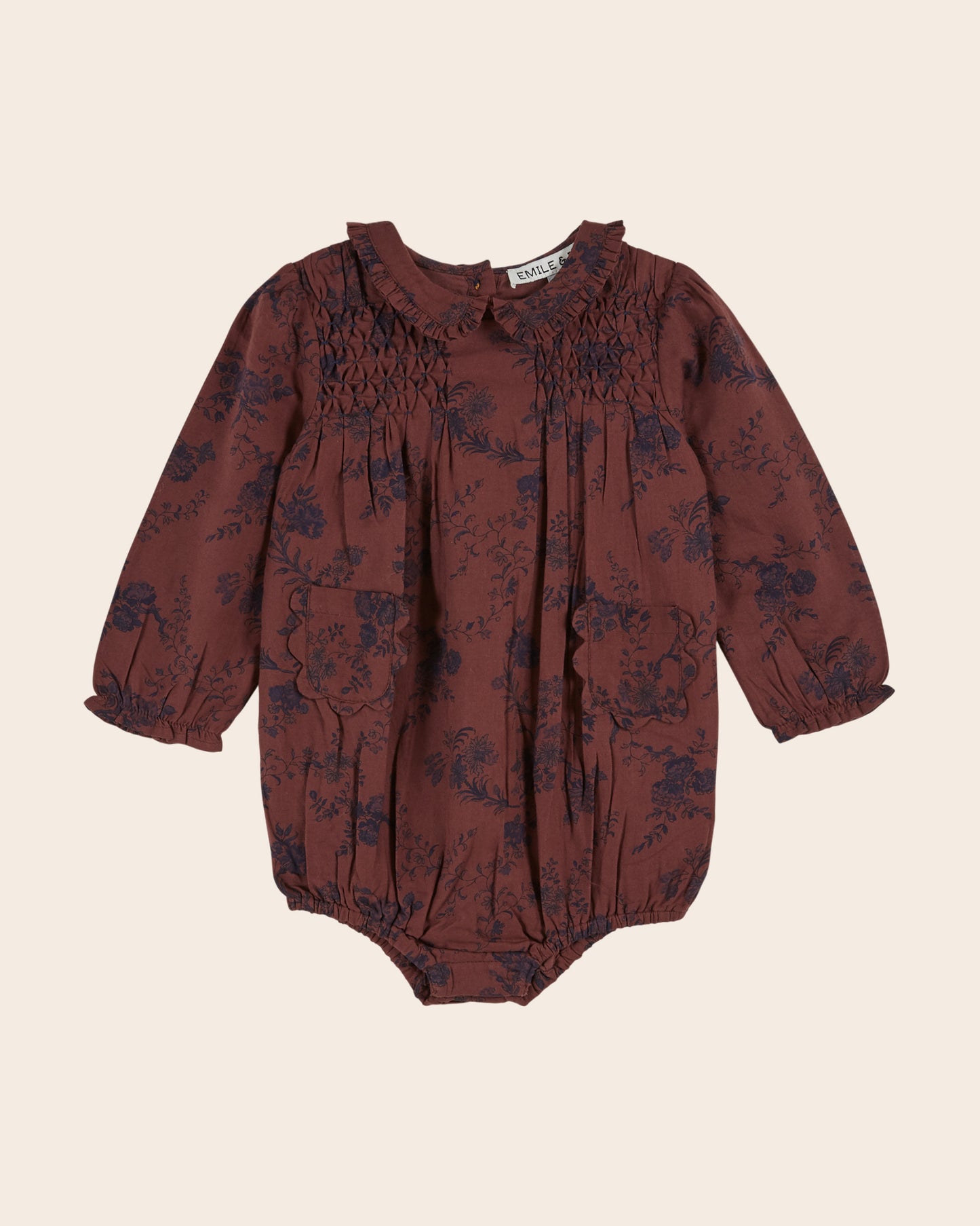 Combibloomer smocké orchid violine