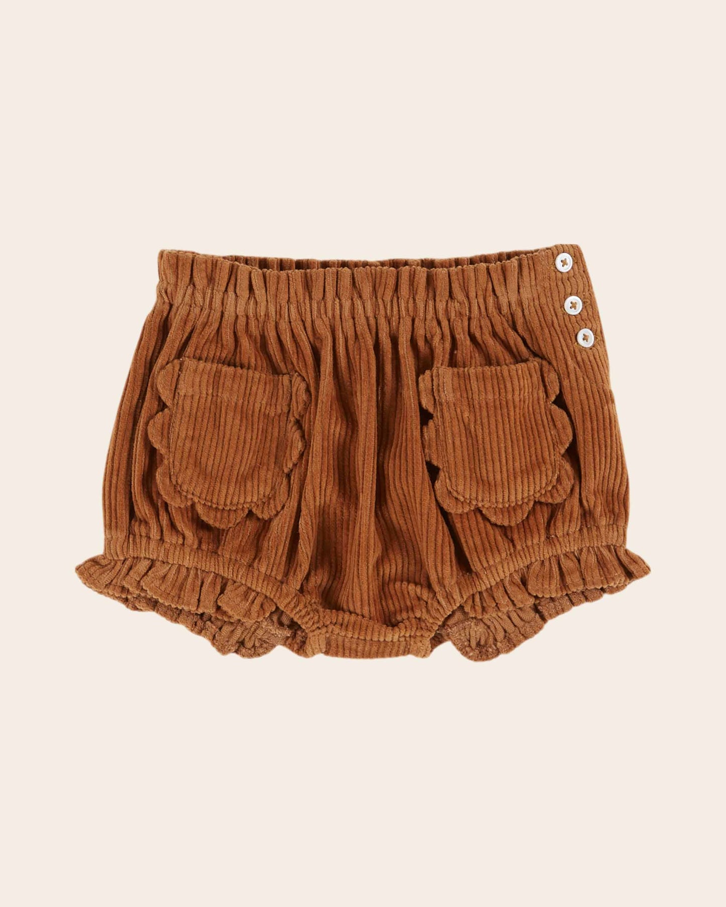 velvet bloomers with pecan flower pockets