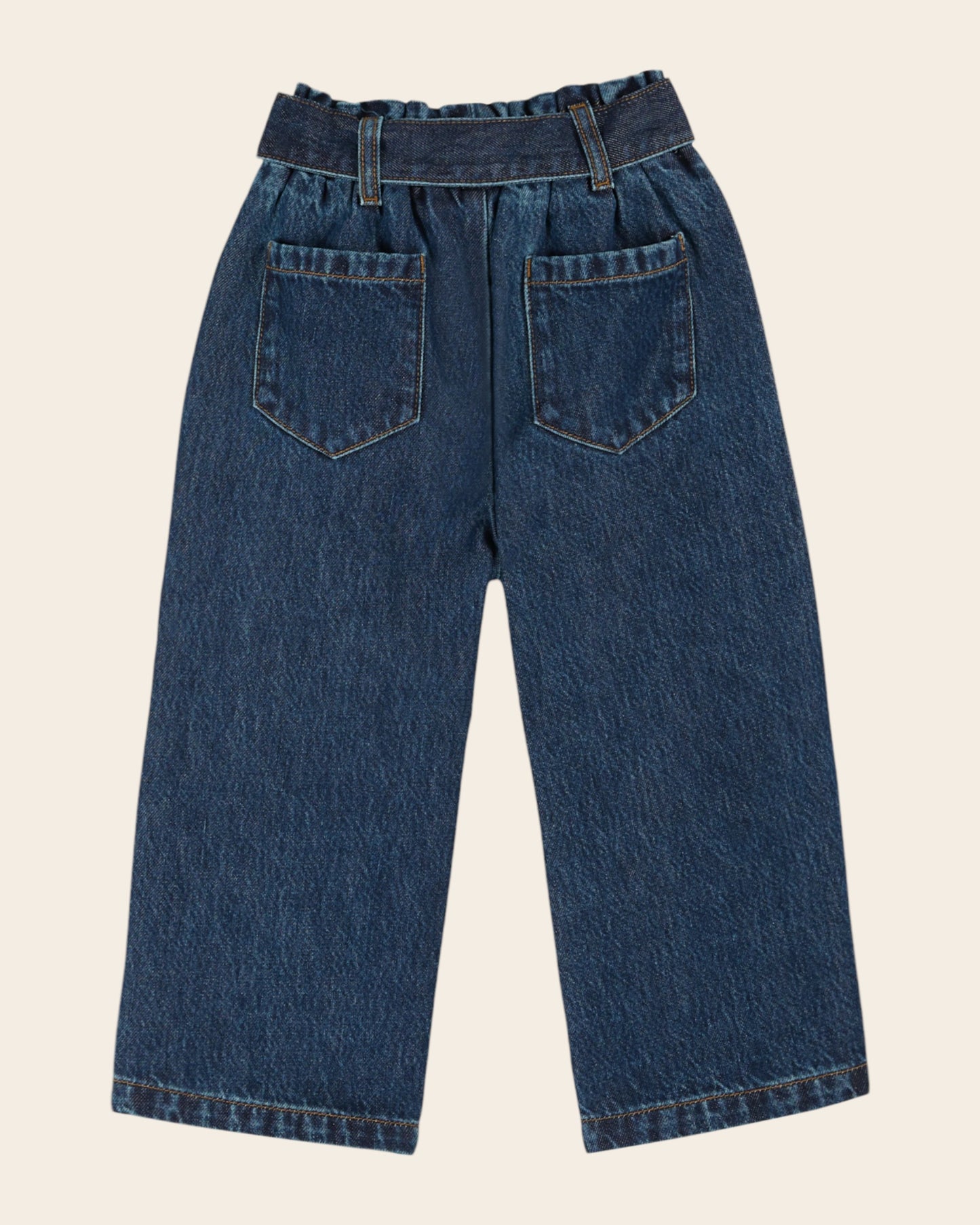 wide waistband denim jeans