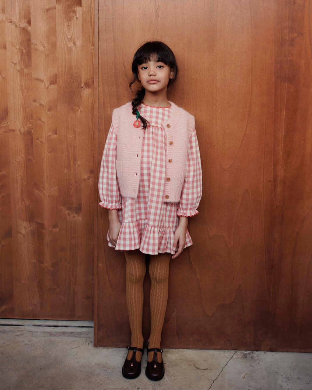 Cardigan sans manches ultra doux rose