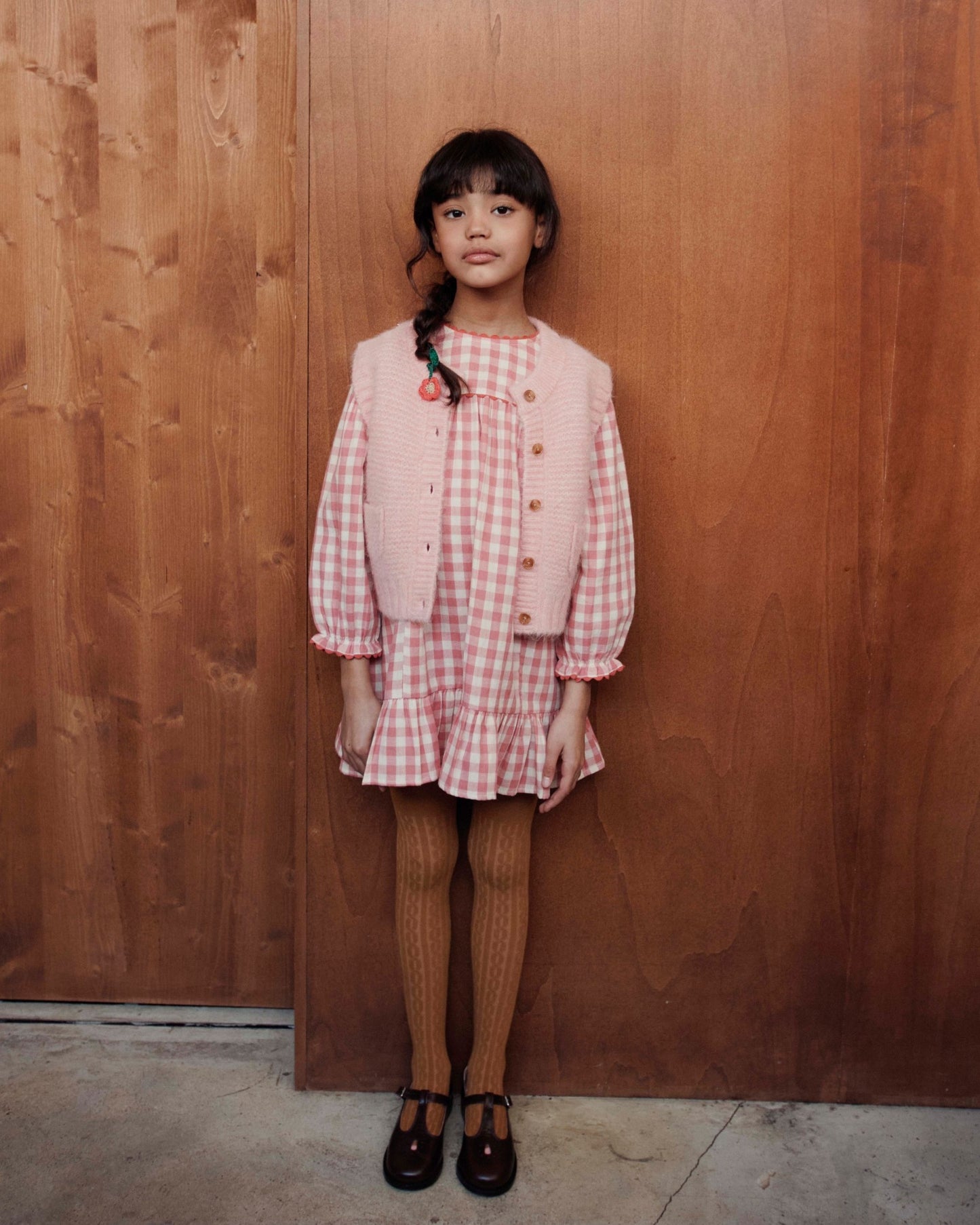 Cardigan sans manches ultra doux rose