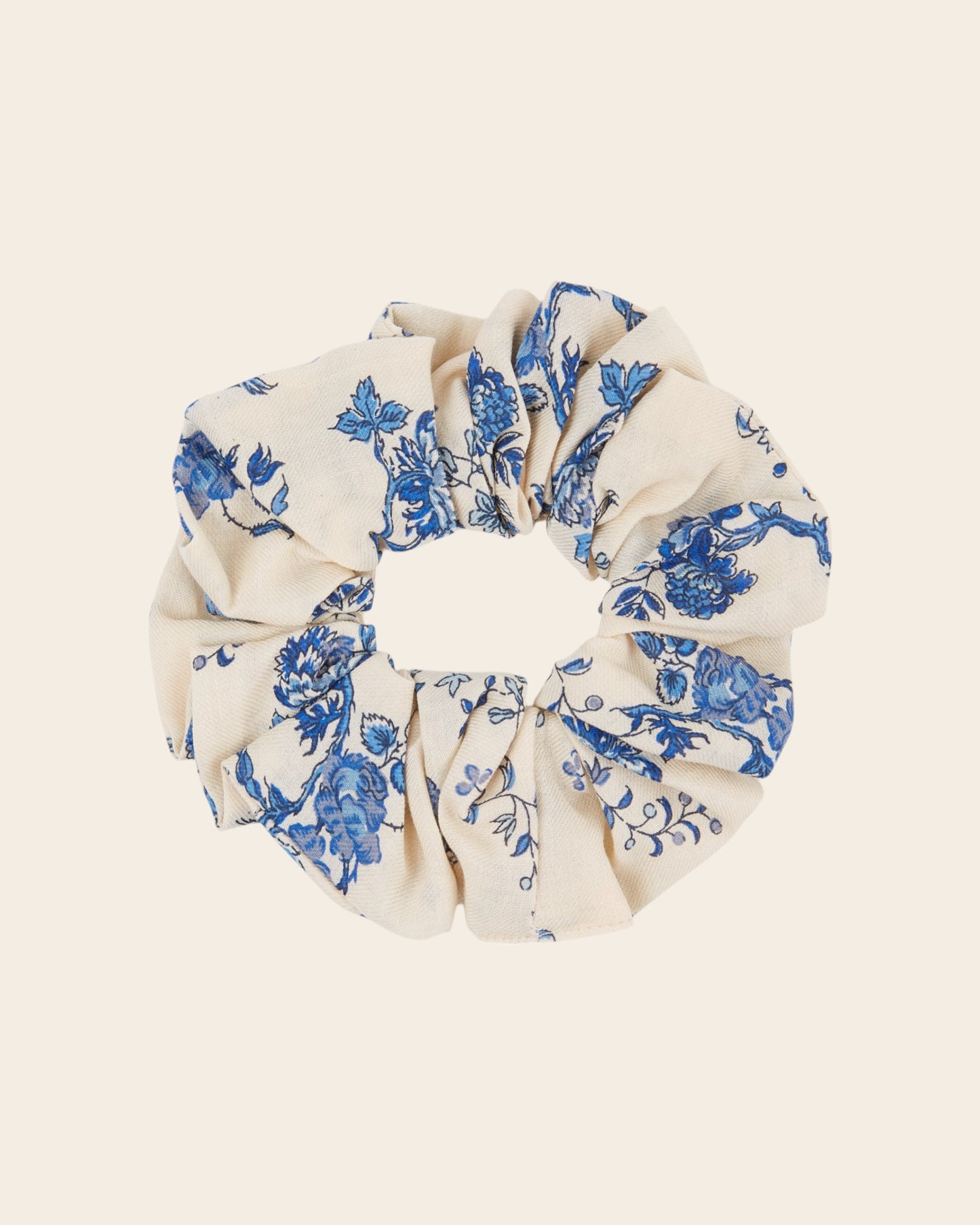 simple blue orchid scrunchie