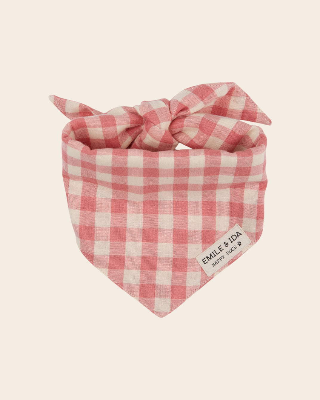 Bandana chien vichy rose