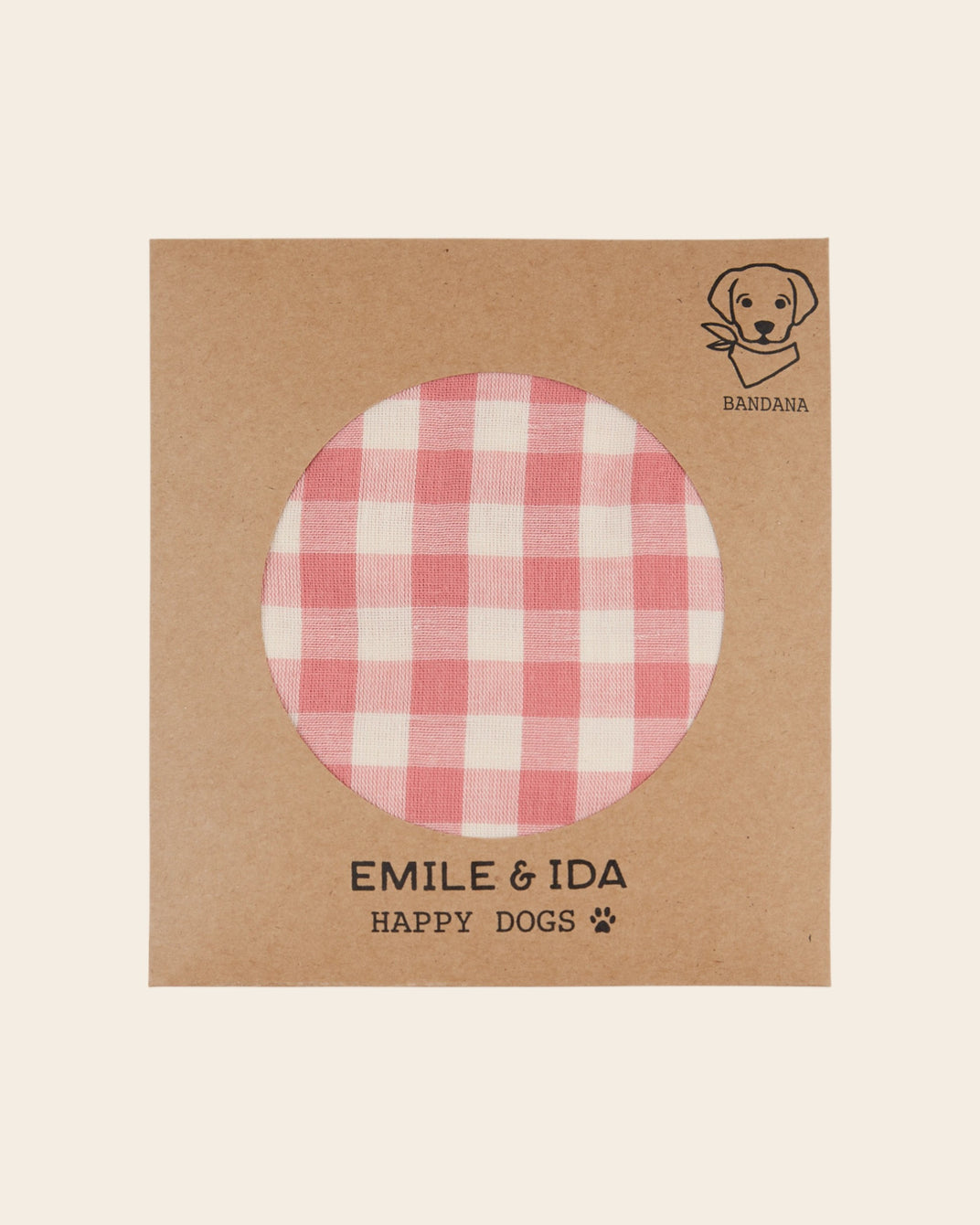 Bandana chien vichy rose