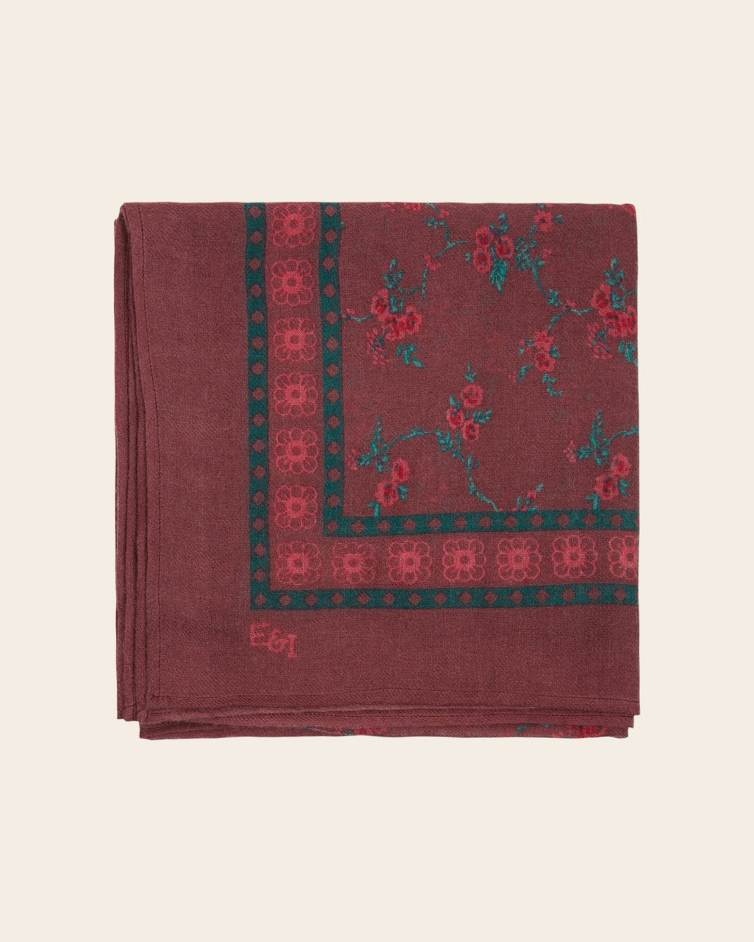 Foulard aster rose 100 x 100 cm