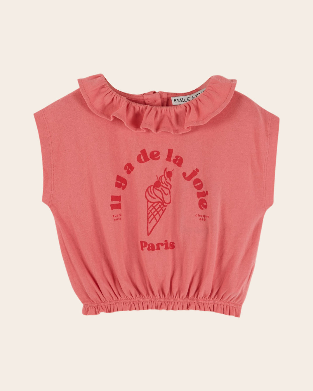 T-shirt - Imprimé volanté rose bonbon