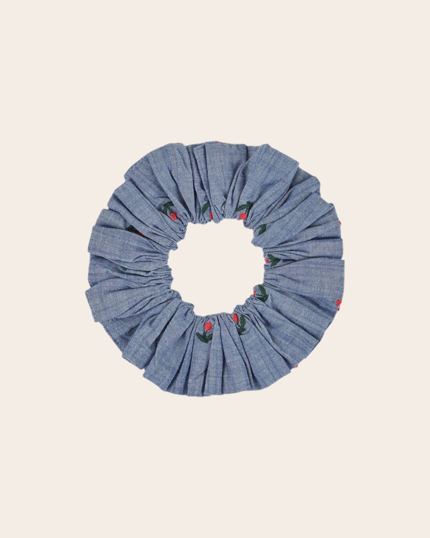 Chouchou - Chambray brodé cerises