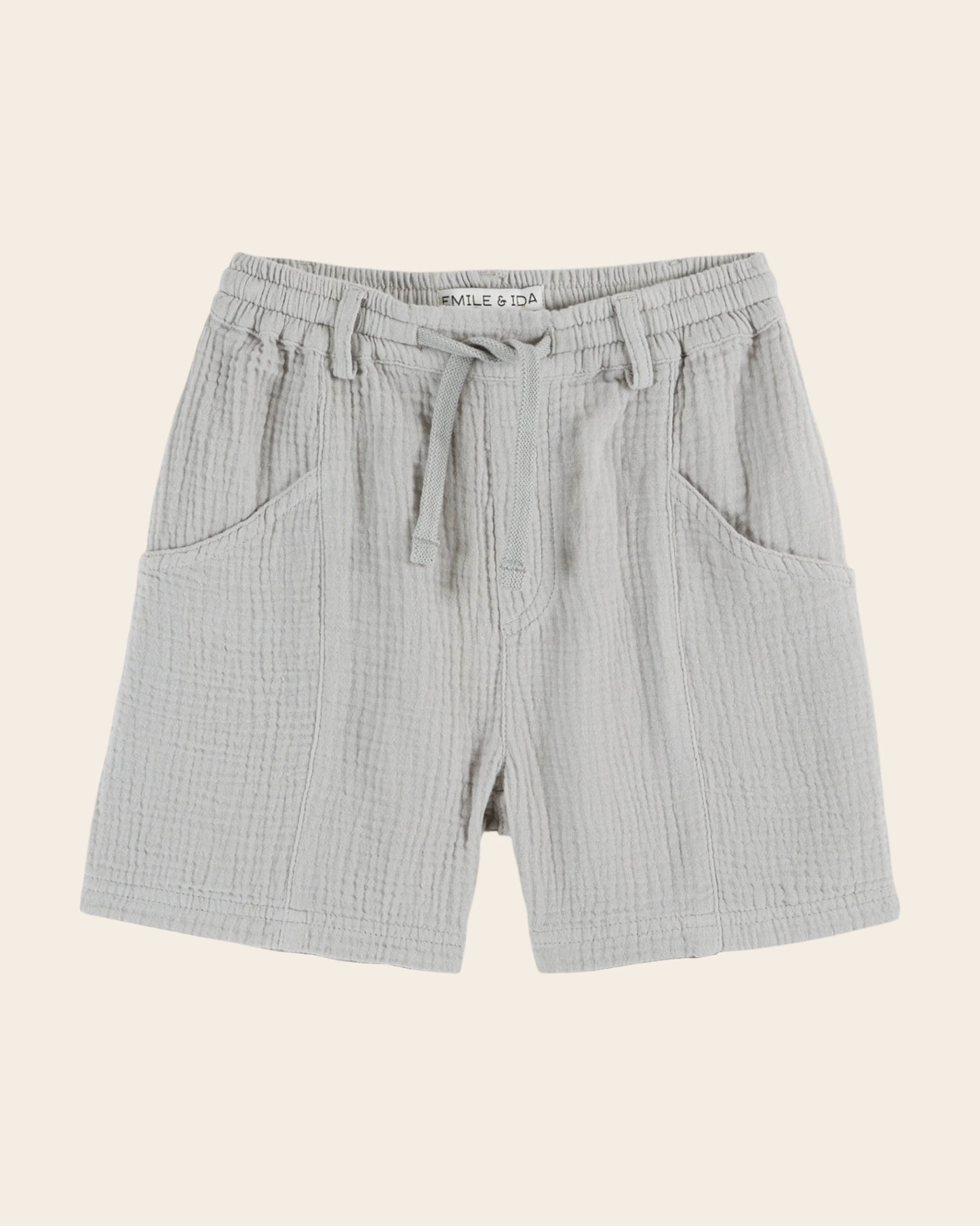 Short - Gaze de coton gris