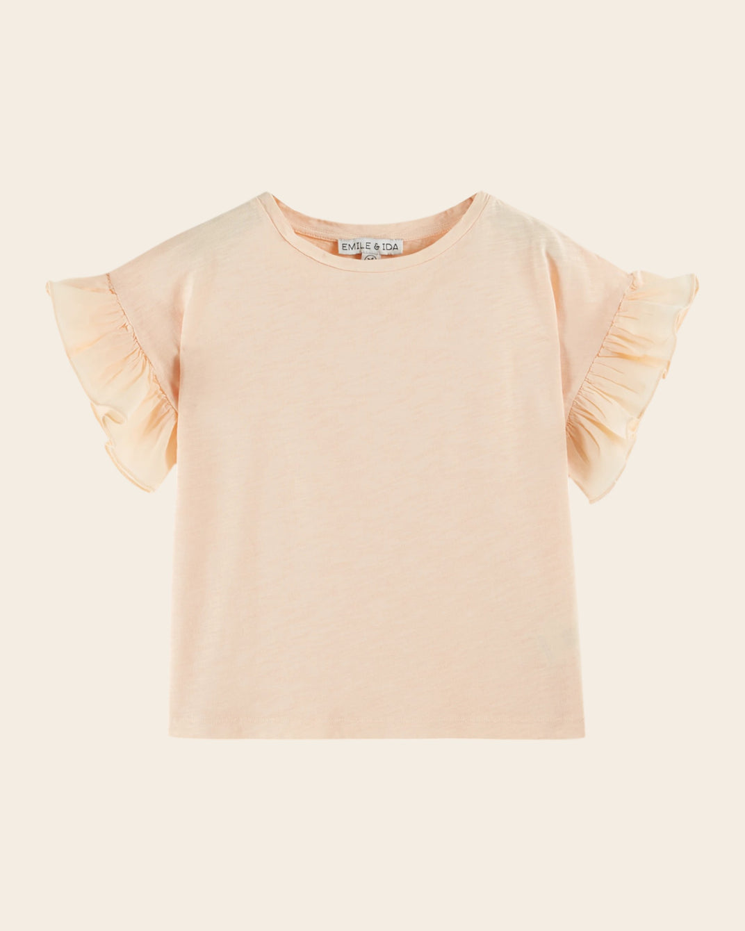 T-shirt - Volanté abricot