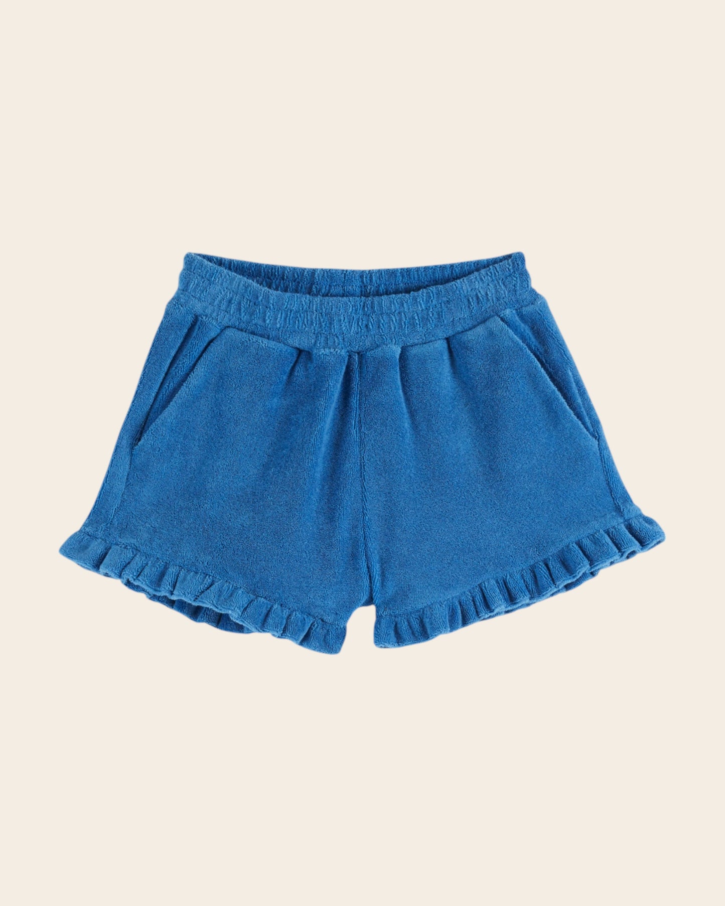 Short - Éponge volanté bleu