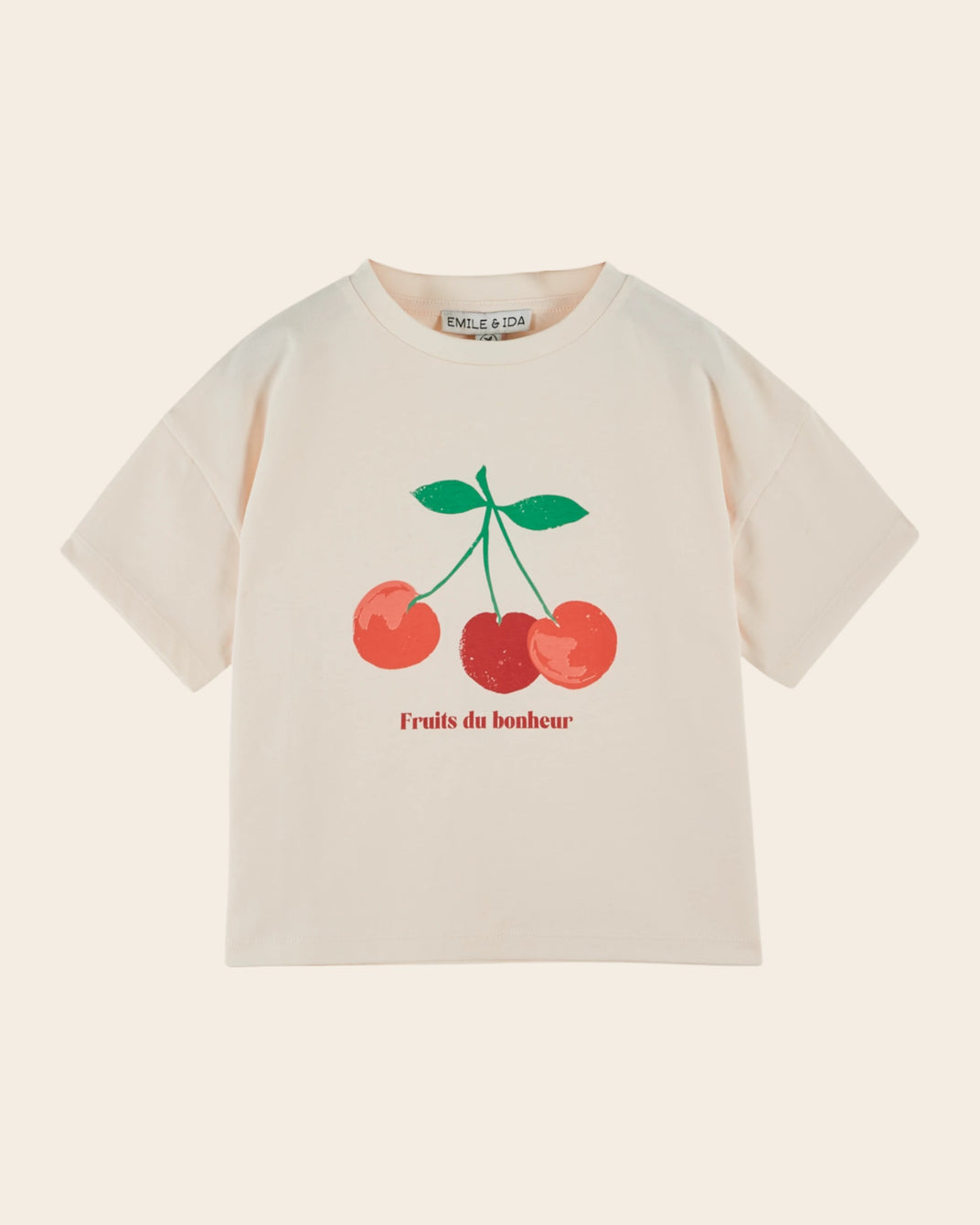 T-shirt - Cerises crème