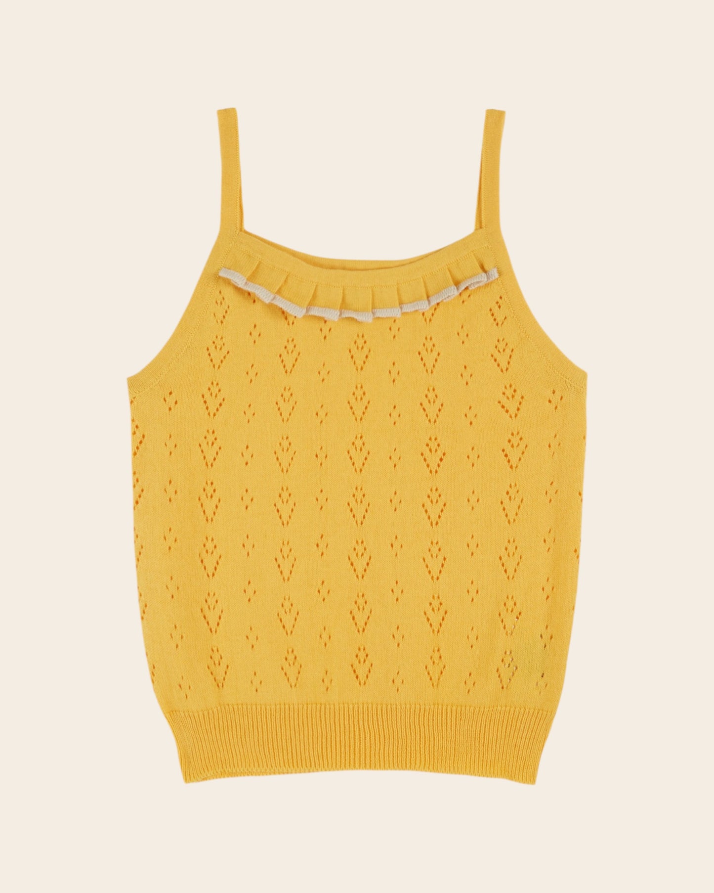 Top - Pointelle jaune